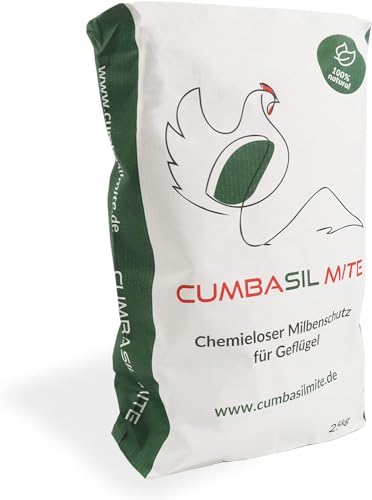 Cumbasil Mite Staubbad für Hühner 25kg, Pulver gegen Milben, Sandbad, Trockenbad, 100% natürlicher Milbenschutz, Milben-Puder, Milbenmittel