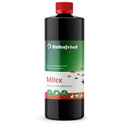 Röhnfried Mitex 1000 ml I Insektenschutz mit Langzeitwirkung I wirkt gegen rote Vogelmilbe, Milben, Ameisen, Flöhe etc. I hochwirksamer Parasitenschutz